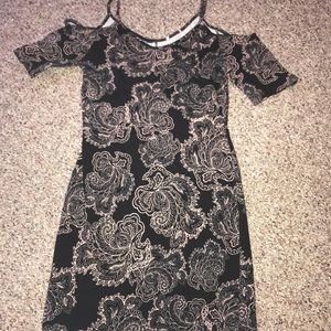 Black and pink dress